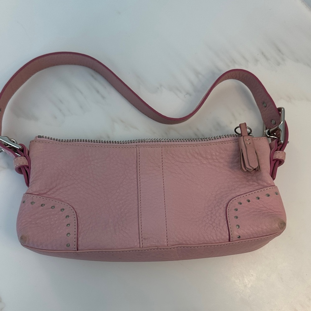 Coach Pink Leather Shoulder Bag